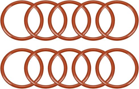 uxcell Silicone O-Ring, 17mm OD, 12.2mm ID, 2.4mm Width, VMQ Seal Rings Gasket, Red, Pack of 10 in Saudi Arabia