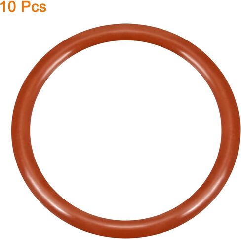 uxcell Silicone O-Ring, 17mm OD, 12.2mm ID, 2.4mm Width, VMQ Seal Rings Gasket, Red, Pack of 10 in Saudi Arabia