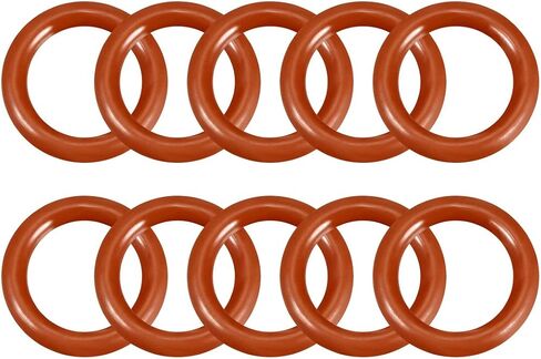 uxcell Silicone O-Ring, 17mm OD, 12.2mm ID, 2.4mm Width, VMQ Seal Rings Gasket, Red, Pack of 10 in Saudi Arabia