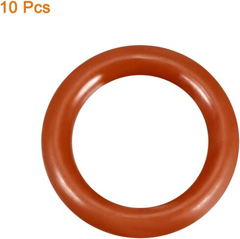 uxcell Silicone O-Ring, 17mm OD, 12.2mm ID, 2.4mm Width, VMQ Seal Rings Gasket, Red, Pack of 10 in Saudi Arabia