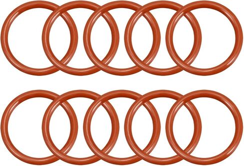 uxcell Silicone O-Ring, 17mm OD, 12.2mm ID, 2.4mm Width, VMQ Seal Rings Gasket, Red, Pack of 10 in Saudi Arabia