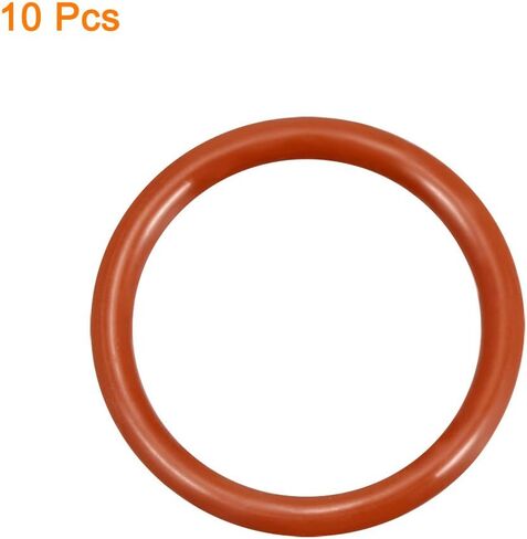 uxcell Silicone O-Ring, 17mm OD, 12.2mm ID, 2.4mm Width, VMQ Seal Rings Gasket, Red, Pack of 10 in Saudi Arabia