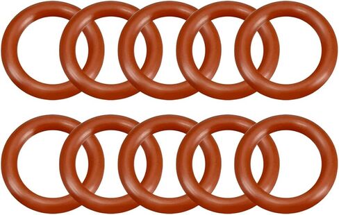 uxcell Silicone O-Ring, 17mm OD, 12.2mm ID, 2.4mm Width, VMQ Seal Rings Gasket, Red, Pack of 10 in Saudi Arabia