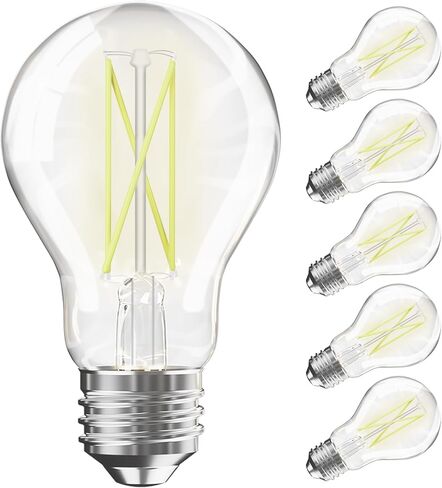 VOLIVO 24 Pack Vintage LED Bulbs, A19 Dimmable Light, 2700K Warm White, 60W Equivalent, CRI 80+, Clear Glass Filament, 7W, E26 Standard Base, Classic Edison Antique Style for Home in Saudi Arabia