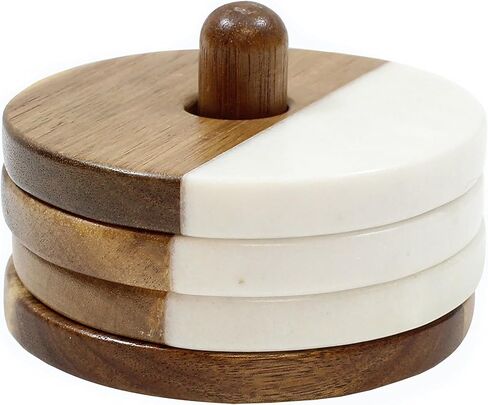 Tablecraft Elements Collection Salt Box with Lid, 4" x 4" x 3.5", Acacia in Saudi Arabia