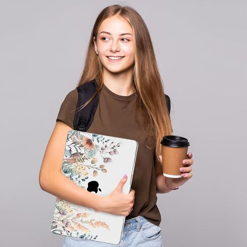 Compatible with MacBook Pro 13 inch Case 2022 2021 2020 Release M2 M1 A2338 A2251 A2289, Plastic Hard Shell&Keyboard Cover&Screen Protector&Webcam Cover&Type-C Adapter, Geometric Flowers in Kuwait