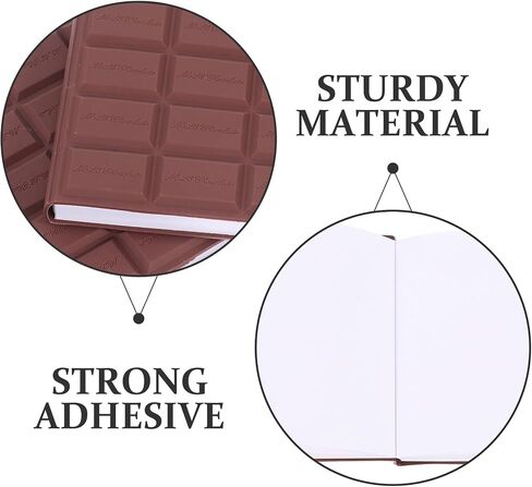 2pcs Realistic Chocolate Notebook, Scented Chocolate Note Pad Unique Sticking Memo Pads Page Mini Pocket Writing Book for Office Valentine's Day Party, Brown in Saudi Arabia