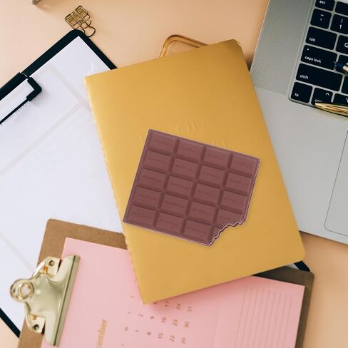 2pcs Realistic Chocolate Notebook, Scented Chocolate Note Pad Unique Sticking Memo Pads Page Mini Pocket Writing Book for Office Valentine's Day Party, Brown in Saudi Arabia