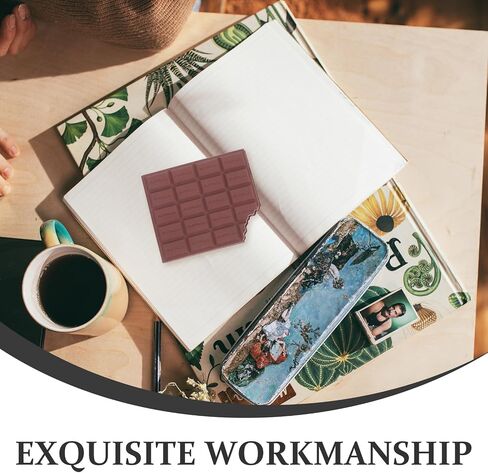 2pcs Realistic Chocolate Notebook, Scented Chocolate Note Pad Unique Sticking Memo Pads Page Mini Pocket Writing Book for Office Valentine's Day Party, Brown in Saudi Arabia