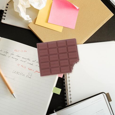 2pcs Realistic Chocolate Notebook, Scented Chocolate Note Pad Unique Sticking Memo Pads Page Mini Pocket Writing Book for Office Valentine's Day Party, Brown in Saudi Arabia