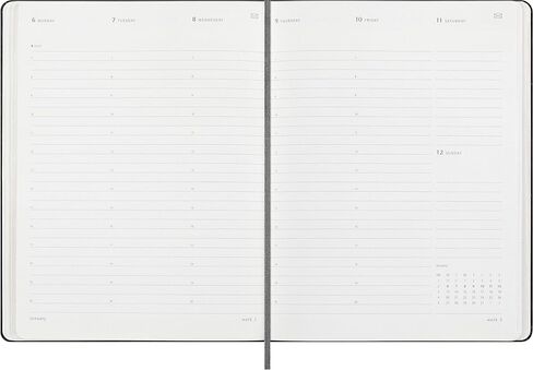 Moleskine 12 Month 2025 PRO Smart Weekly Vertical Planner, Hard Cover, XL (7.5" x 9.5") Black - Compatible with Moleskine Pen+ (Sold Separately) & App in Kuwait