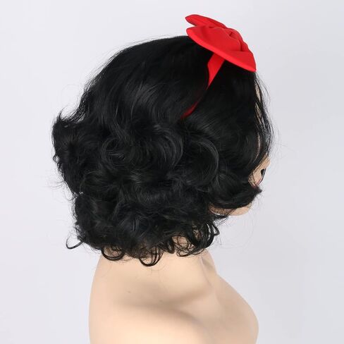 Short Red Wig Miss Dead Receptionist Costume Wig Halloween Miss Argentina Cosplay Wig in Kuwait