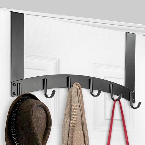 LYNK Professional® Home™ Over Door Hooks Rack - 12 Hook Over Door Hanger - Over Door Towel Rack - Hanging Towels or Clothes - for Bathroom, Bedroom or Laundry Room – Lifetime Ltd. Warranty - Black in Saudi Arabia