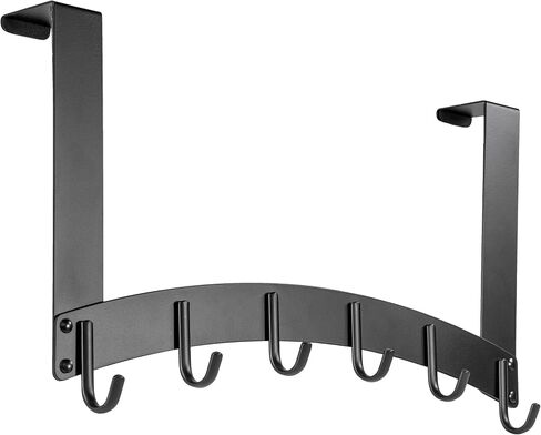 LYNK Professional® Home™ Over Door Hooks Rack - 12 Hook Over Door Hanger - Over Door Towel Rack - Hanging Towels or Clothes - for Bathroom, Bedroom or Laundry Room – Lifetime Ltd. Warranty - Black in Saudi Arabia