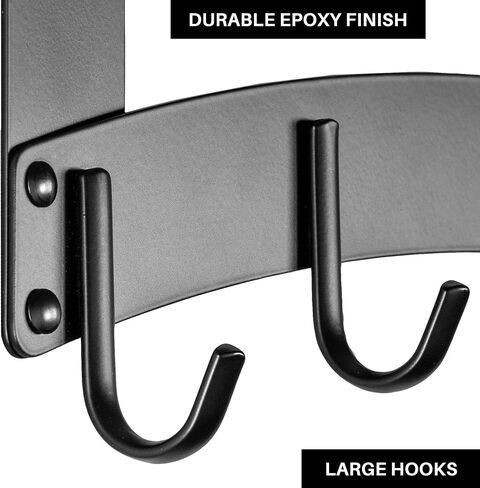 LYNK Professional® Home™ Over Door Hooks Rack - 12 Hook Over Door Hanger - Over Door Towel Rack - Hanging Towels or Clothes - for Bathroom, Bedroom or Laundry Room – Lifetime Ltd. Warranty - Black in Saudi Arabia