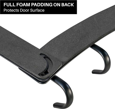 LYNK Professional® Home™ Over Door Hooks Rack - 12 Hook Over Door Hanger - Over Door Towel Rack - Hanging Towels or Clothes - for Bathroom, Bedroom or Laundry Room – Lifetime Ltd. Warranty - Black in Saudi Arabia