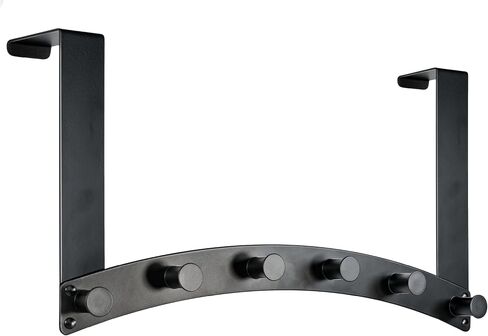 LYNK Professional® Home™ Over Door Hooks Rack - 12 Hook Over Door Hanger - Over Door Towel Rack - Hanging Towels or Clothes - for Bathroom, Bedroom or Laundry Room – Lifetime Ltd. Warranty - Black in Saudi Arabia