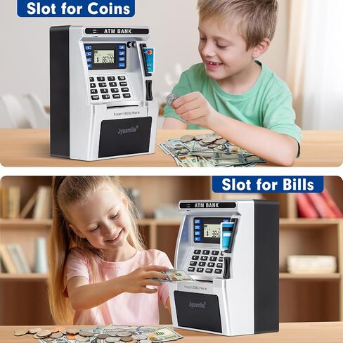 Pink Piggy Bank for Kids, ATM Machine Bank for Real Money with Debit Card, Bill Feeder, Coin Recognition, Balance Calculator, Electronic Savings Safe Box, Gifts for Teen Boy Girl in Saudi Arabia