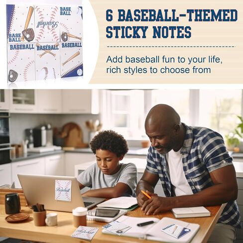 6 Pcs Softball Themed Sticky Notes, Softball Gifts for Daughter Grandaughter Teens Softball Lover, Softball Accessories Stuff, Softball Party Favors, 3.9 in x 3.15 in to Do List Notepad 180 Pages in Saudi Arabia