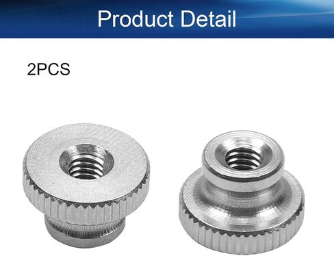 Yinpecly Knurled Thumb Nuts, M6 Through Hole Round Knobs ，Whitewash 304 Stainless Steel, Pack of 5 in Saudi Arabia