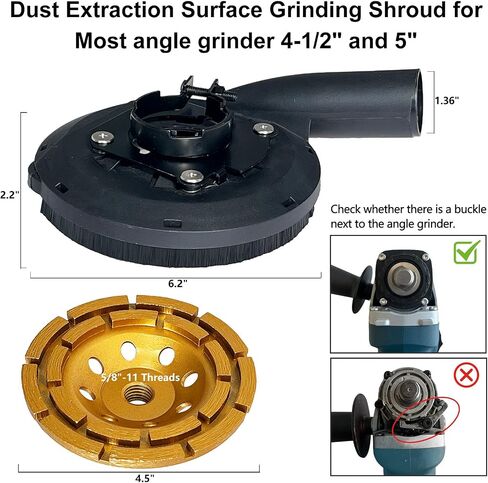 2 Pcs Diamond Concrete Grinding Wheel 4 1/2 inch, Angle Grinder Cup Wheels for Polishing and Cleaning Stone Concrete Surface, Granite, Cement, Marble, Rock, Thinset Removing in Saudi Arabia