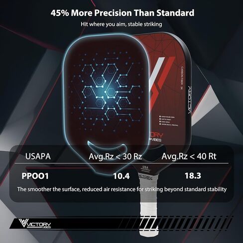 Pictory Vibes Pickleball Paddlles - Pickleball Paddles Made Carbon Fiber زادت مع لقطات دقيقة ، عسل Polypropylen in Saudi Arabia