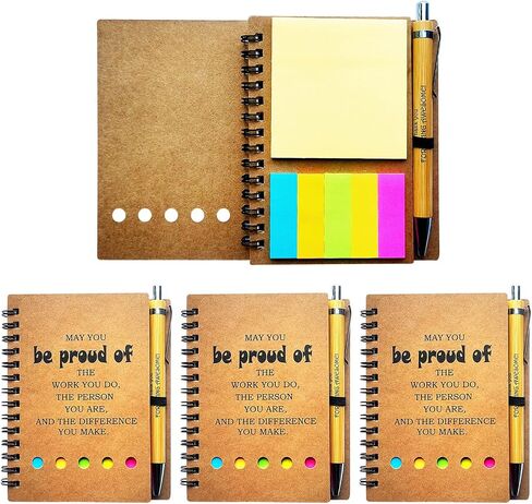 21 Set Spiral Notebook with Pen,Employee Appreciation Thank You Gifts, 60 Sheets,Office/School Supplies,Bulk Inspirational Journals Notepads,Small Notebooks for Students Teachers Women Men Work & Note (21 SET) in Saudi Arabia
