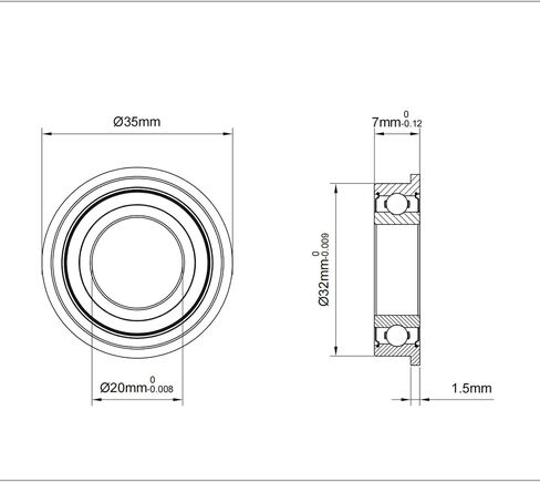 MF83ZZ Flange Ball Bearing 3×8×3mm Double Metal Shielded Flanged Bearing Chrome Steel ABEC-1(P0) Z2 Miniature Deep Groove Ball Bearing for Industrial Machine, Power Tools in Saudi Arabia