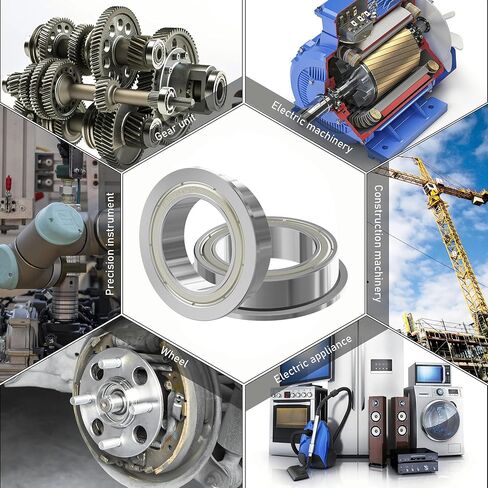 MF83ZZ Flange Ball Bearing 3×8×3mm Double Metal Shielded Flanged Bearing Chrome Steel ABEC-1(P0) Z2 Miniature Deep Groove Ball Bearing for Industrial Machine, Power Tools in Saudi Arabia