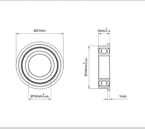 MF83ZZ Flange Ball Bearing 3×8×3mm Double Metal Shielded Flanged Bearing Chrome Steel ABEC-1(P0) Z2 Miniature Deep Groove Ball Bearing for Industrial Machine, Power Tools in Saudi Arabia