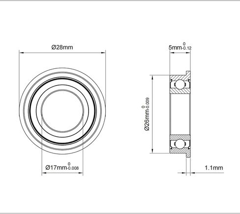 MF83ZZ Flange Ball Bearing 3×8×3mm Double Metal Shielded Flanged Bearing Chrome Steel ABEC-1(P0) Z2 Miniature Deep Groove Ball Bearing for Industrial Machine, Power Tools in Saudi Arabia