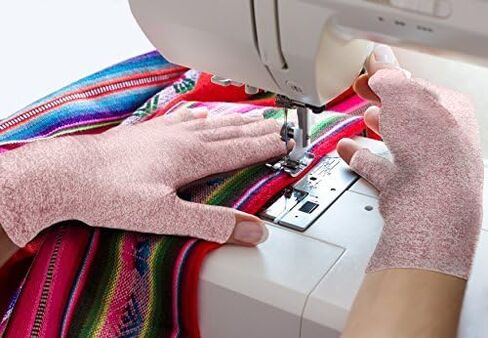 Doctor Developed Arthritis Gloves - Cotton Fingerless Compression Gloves - Hand Compression Gloves for Arthritis Relief - Compression Gloves for Women/Men, With Doctor Handbook (Pink, M) in Saudi Arabia