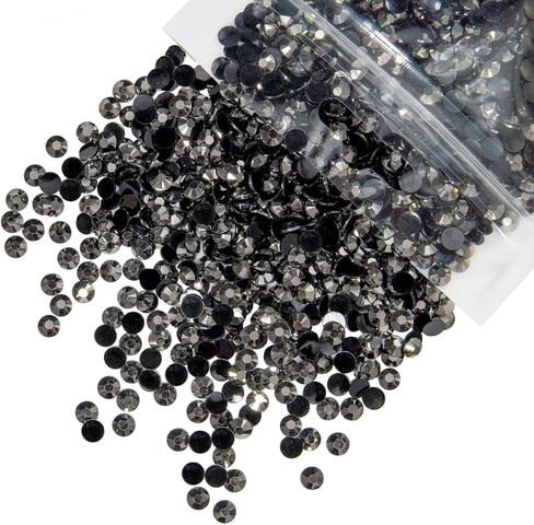 1550PCS 5mm Metallic Gray Resin Rhinestones for Crafting Flatback Mine Grey Stones Bulk SS20 Diamonds Crystals Gems Charms Supplies for Nails Face Eyes Makeup Tumblers Bottles Crafts Clothes in Saudi Arabia