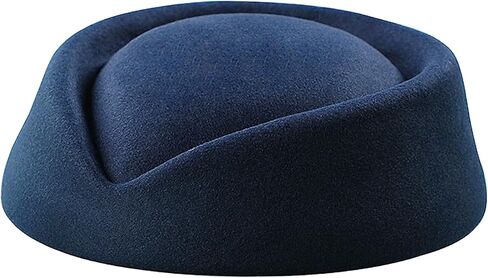 Stewardess Hat Felt Air Hostesses Pillbox Hat Teardrop Fascinator Base Sweet Design in Kuwait