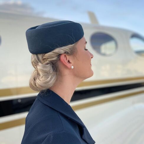 Stewardess Hat Felt Air Hostesses Pillbox Hat Teardrop Fascinator Base Sweet Design in Kuwait
