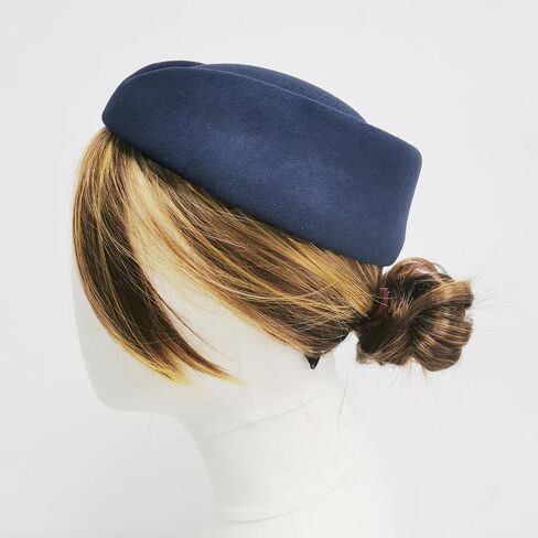 Stewardess Hat Felt Air Hostesses Pillbox Hat Teardrop Fascinator Base Sweet Design in Kuwait
