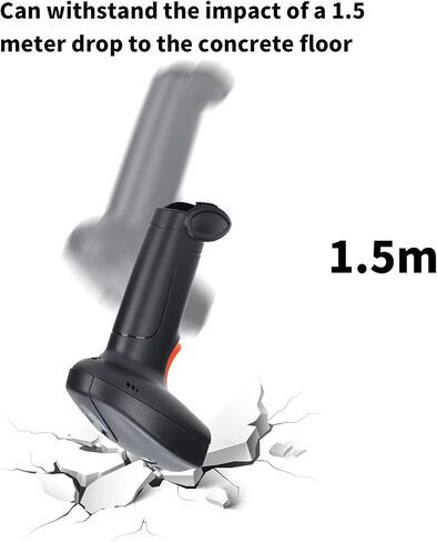 الماسح الضوئي الباركود ، 1D/2D رمز QR USB قارئ محمول 360 درجة قطرة القراءة لاستشعار نظام POS ، المتجر ، المستودع (البرتقالي الأسود) in Kuwait