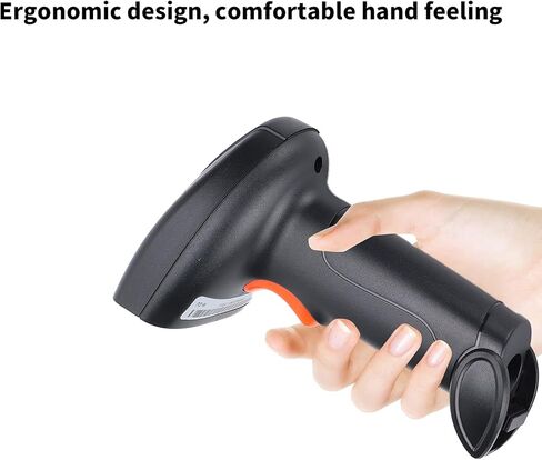 الماسح الضوئي الباركود ، 1D/2D رمز QR USB قارئ محمول 360 درجة قطرة القراءة لاستشعار نظام POS ، المتجر ، المستودع (البرتقالي الأسود) in Kuwait