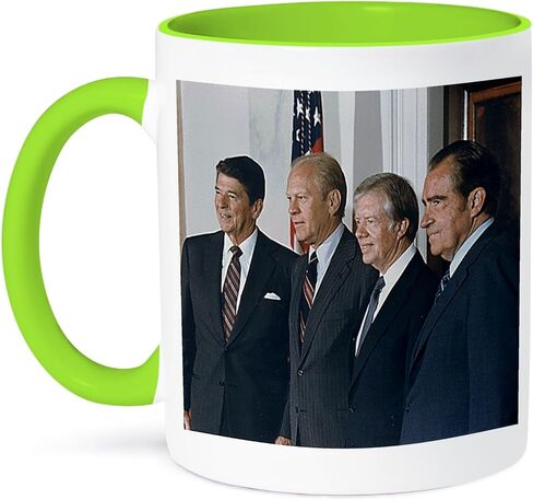 3dRose Former Presidents Ronald Reagan, Gerald Ford, Jimmy Carter And Richard Nixon Mug, 11 oz, Ceramic in Saudi Arabia