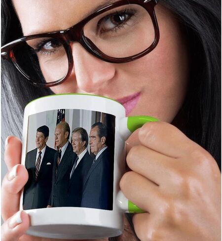 3dRose Former Presidents Ronald Reagan, Gerald Ford, Jimmy Carter And Richard Nixon Mug, 11 oz, Ceramic in Saudi Arabia