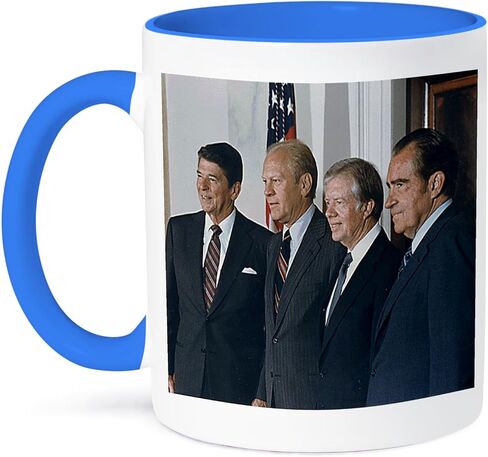 3dRose Former Presidents Ronald Reagan, Gerald Ford, Jimmy Carter And Richard Nixon Mug, 11 oz, Ceramic in Saudi Arabia