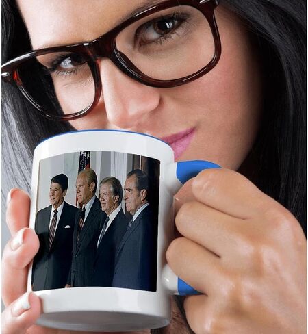 3dRose Former Presidents Ronald Reagan, Gerald Ford, Jimmy Carter And Richard Nixon Mug, 11 oz, Ceramic in Saudi Arabia