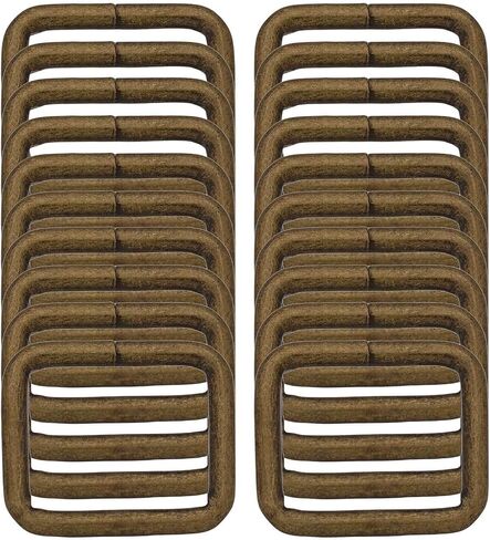BIKICOCO Metal Rectangle Ring Buckles Square Strap Webbing Belt Rings for Bag Purse Non Welded 1 x 3/4 Inch in Saudi Arabia