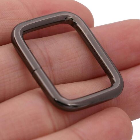 BIKICOCO Metal Rectangle Ring Buckles Square Strap Webbing Belt Rings for Bag Purse Non Welded 1 x 3/4 Inch in Saudi Arabia