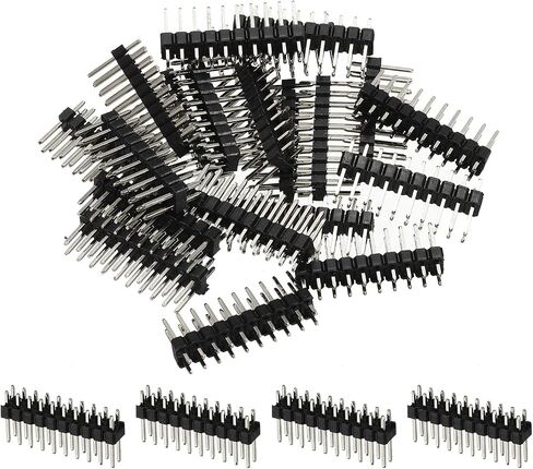 PATIKIL Straight Pin Header DIP Double Row 20 Pin 2.54mm Pitch Gold Plated for PCB Pack of 20 in Saudi Arabia