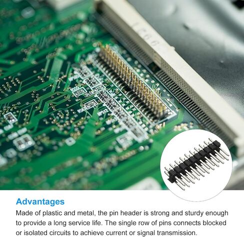 PATIKIL Straight Pin Header DIP Double Row 20 Pin 2.54mm Pitch Gold Plated for PCB Pack of 20 in Saudi Arabia