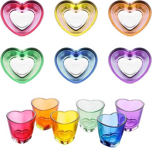 Shot Glasses, 1.5oz Heart Shaped Shot Glasses Set of 12/Soju Shot Glasses/Cute Shot Glasses/Bulk Shot Glasses/Tequila Shot Glasses/Pink Shot Glasses in Saudi Arabia