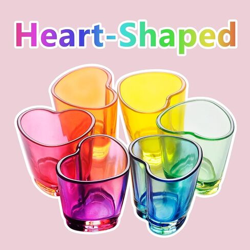 Shot Glasses, 1.5oz Heart Shaped Shot Glasses Set of 12/Soju Shot Glasses/Cute Shot Glasses/Bulk Shot Glasses/Tequila Shot Glasses/Pink Shot Glasses in Saudi Arabia