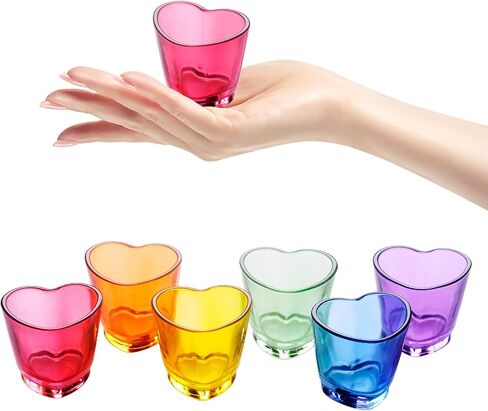 Shot Glasses, 1.5oz Heart Shaped Shot Glasses Set of 12/Soju Shot Glasses/Cute Shot Glasses/Bulk Shot Glasses/Tequila Shot Glasses/Pink Shot Glasses in Saudi Arabia
