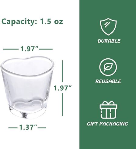 Shot Glasses, 1.5oz Heart Shaped Shot Glasses Set of 12/Soju Shot Glasses/Cute Shot Glasses/Bulk Shot Glasses/Tequila Shot Glasses/Pink Shot Glasses in Saudi Arabia